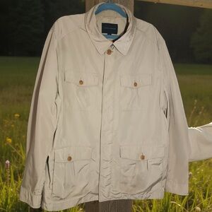 Men's Banana Republic Khaki weather resistant safari jacket XL Travel A-134